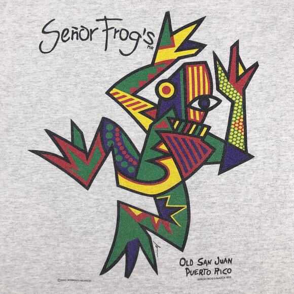 90s Senor Frog’s Old San Juan Puerto Rico tshirt 1990s vintage - Picture 3 of 9